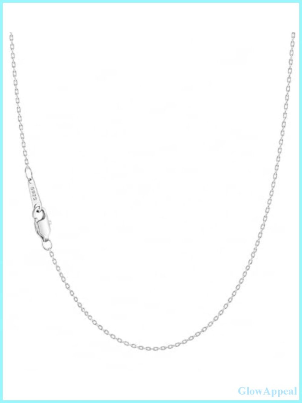 18k Gold Plated 925 Sterling Silver Chain Necklace Women Dainty Cable 1.1mm